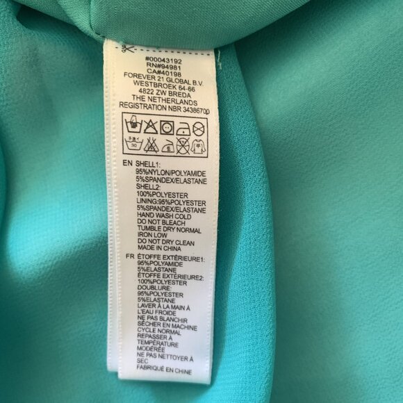 Women's/Girl's Special Occasion Dress by Forever 21 XXI - Aqua - Size M - Picture 8 of 16